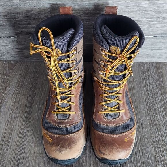 LaCrosse Brown and Tan High-Top Boots with Sturdy Sole - Picture 3 of 9